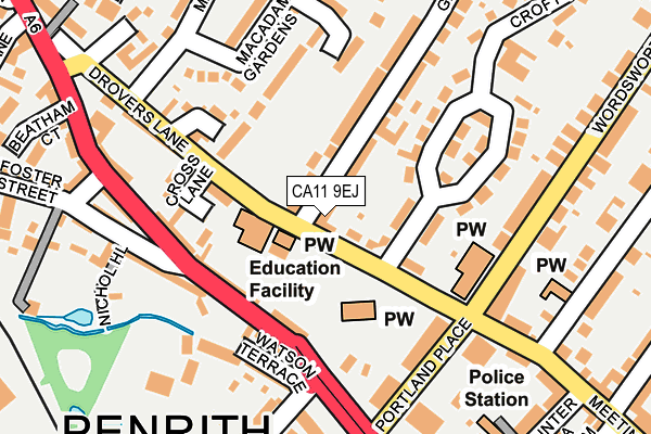 CA11 9EJ map - OS OpenMap – Local (Ordnance Survey)