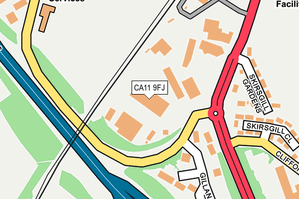 CA11 9FJ map - OS OpenMap – Local (Ordnance Survey)