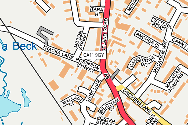 CA11 9GY map - OS OpenMap – Local (Ordnance Survey)