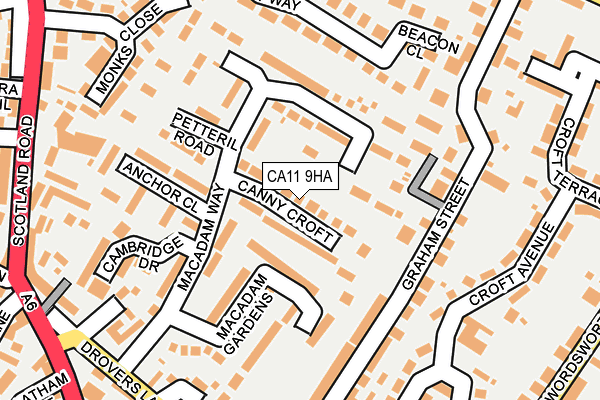 CA11 9HA map - OS OpenMap – Local (Ordnance Survey)