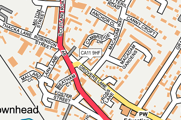 CA11 9HF map - OS OpenMap – Local (Ordnance Survey)