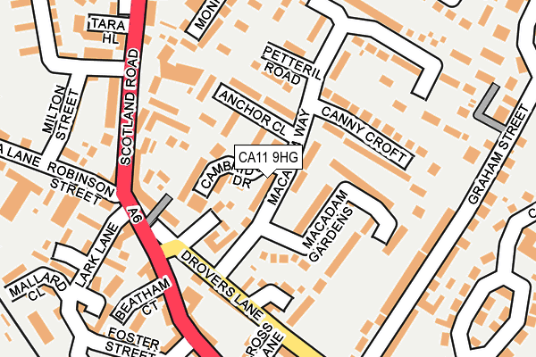 CA11 9HG map - OS OpenMap – Local (Ordnance Survey)