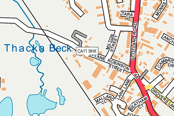 CA11 9HX map - OS OpenMap – Local (Ordnance Survey)