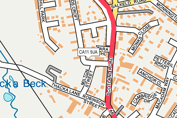 CA11 9JA map - OS OpenMap – Local (Ordnance Survey)