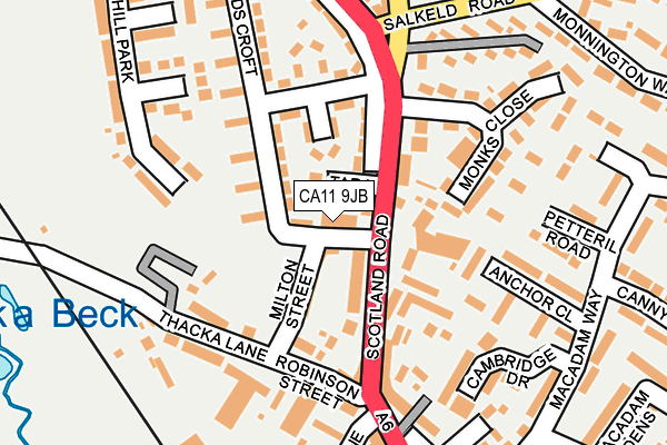 CA11 9JB map - OS OpenMap – Local (Ordnance Survey)