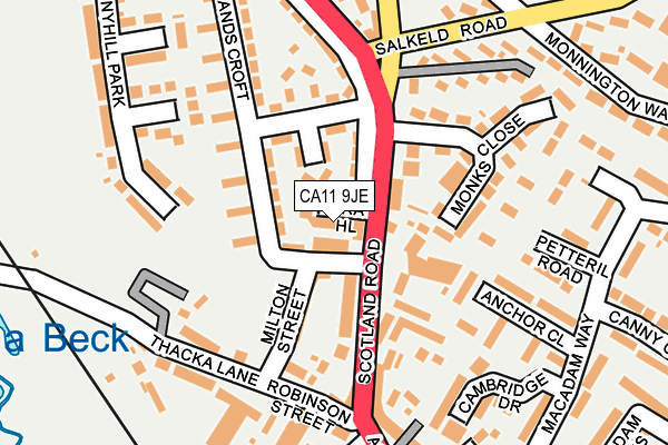 CA11 9JE map - OS OpenMap – Local (Ordnance Survey)