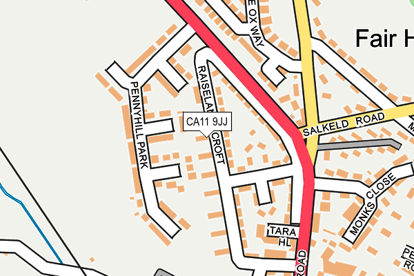 CA11 9JJ map - OS OpenMap – Local (Ordnance Survey)