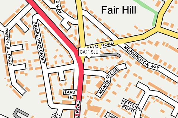 CA11 9JU map - OS OpenMap – Local (Ordnance Survey)