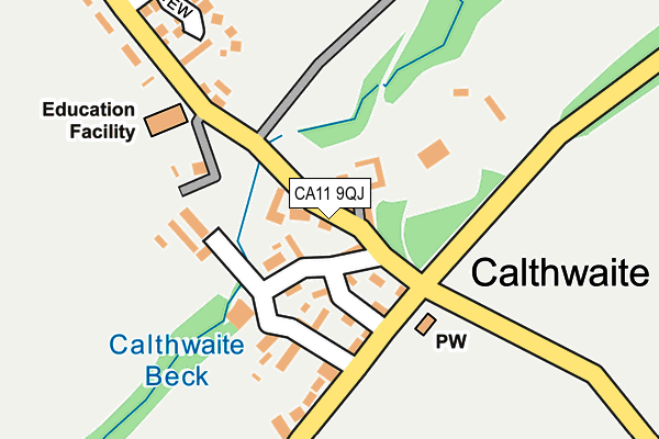 CA11 9QJ map - OS OpenMap – Local (Ordnance Survey)