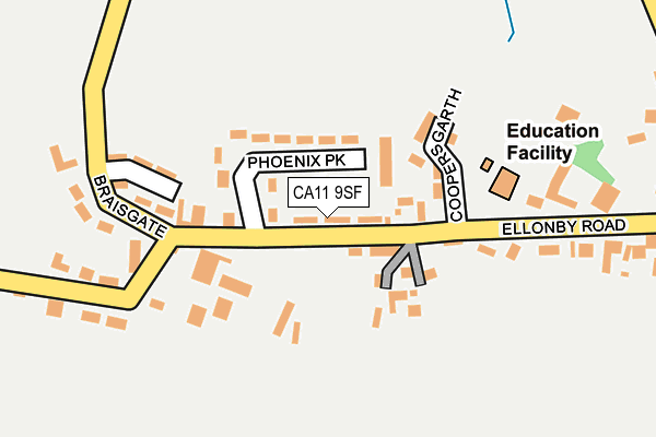 CA11 9SF map - OS OpenMap – Local (Ordnance Survey)