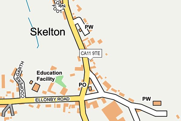 CA11 9TE map - OS OpenMap – Local (Ordnance Survey)