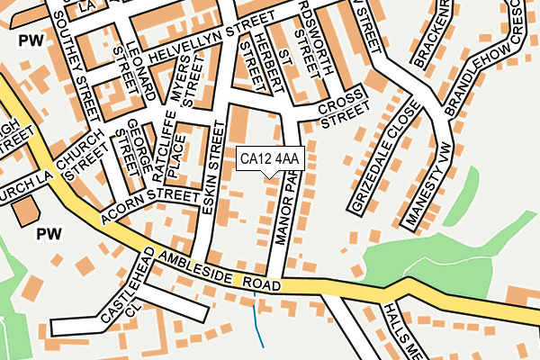 CA12 4AA map - OS OpenMap – Local (Ordnance Survey)
