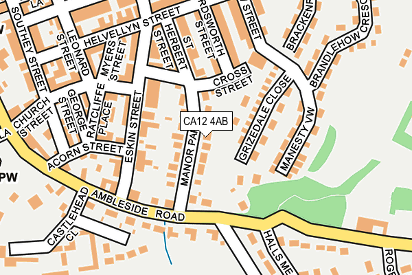 CA12 4AB map - OS OpenMap – Local (Ordnance Survey)