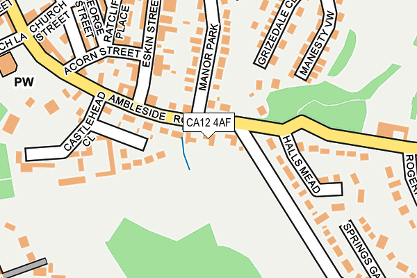 CA12 4AF map - OS OpenMap – Local (Ordnance Survey)