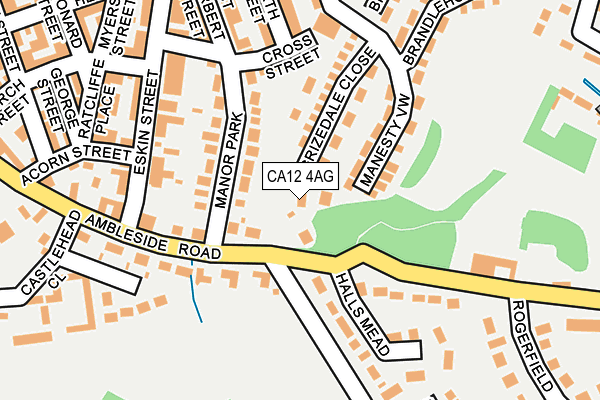 CA12 4AG map - OS OpenMap – Local (Ordnance Survey)