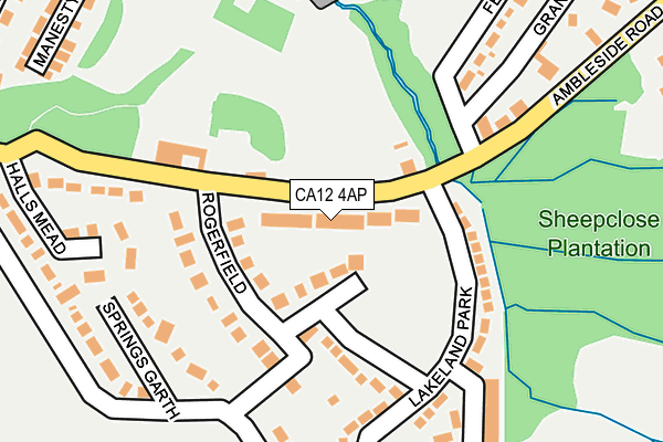 CA12 4AP map - OS OpenMap – Local (Ordnance Survey)