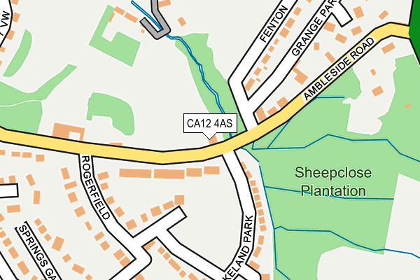 CA12 4AS map - OS OpenMap – Local (Ordnance Survey)