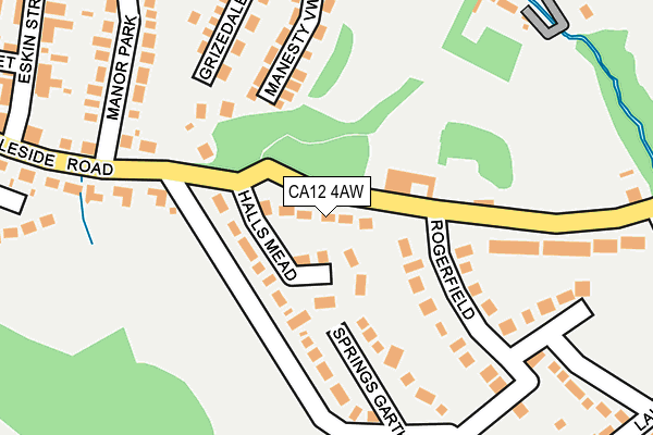 CA12 4AW map - OS OpenMap – Local (Ordnance Survey)