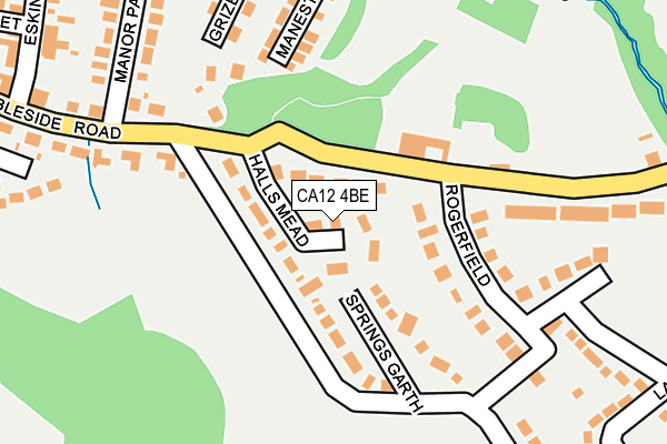 CA12 4BE map - OS OpenMap – Local (Ordnance Survey)