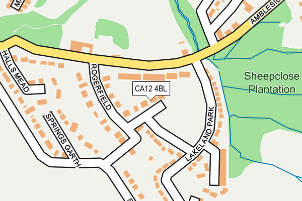 CA12 4BL map - OS OpenMap – Local (Ordnance Survey)
