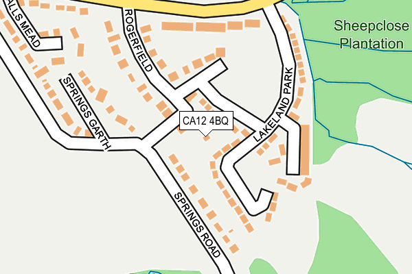 CA12 4BQ map - OS OpenMap – Local (Ordnance Survey)