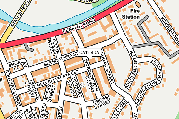 CA12 4DA map - OS OpenMap – Local (Ordnance Survey)