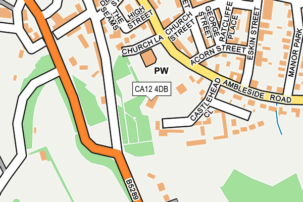 CA12 4DB map - OS OpenMap – Local (Ordnance Survey)