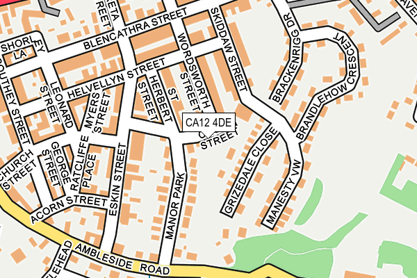 CA12 4DE map - OS OpenMap – Local (Ordnance Survey)