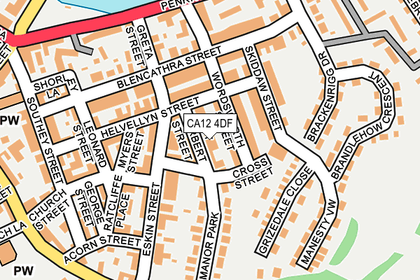 CA12 4DF map - OS OpenMap – Local (Ordnance Survey)