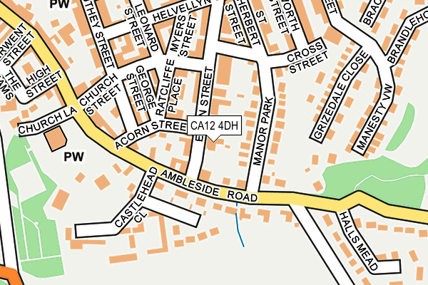 CA12 4DH map - OS OpenMap – Local (Ordnance Survey)