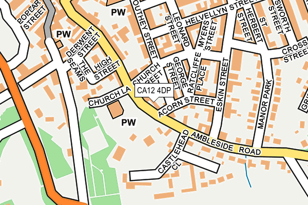 CA12 4DP map - OS OpenMap – Local (Ordnance Survey)