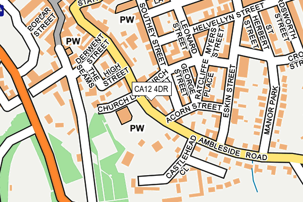 CA12 4DR map - OS OpenMap – Local (Ordnance Survey)