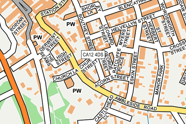 CA12 4DS map - OS OpenMap – Local (Ordnance Survey)