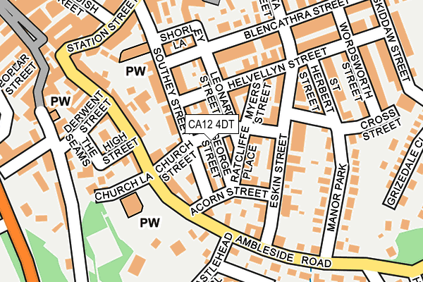 CA12 4DT map - OS OpenMap – Local (Ordnance Survey)