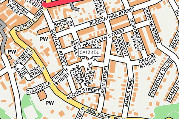 CA12 4DU map - OS OpenMap – Local (Ordnance Survey)