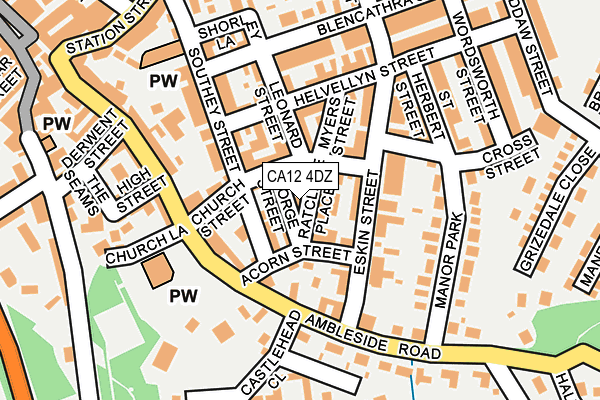 CA12 4DZ map - OS OpenMap – Local (Ordnance Survey)