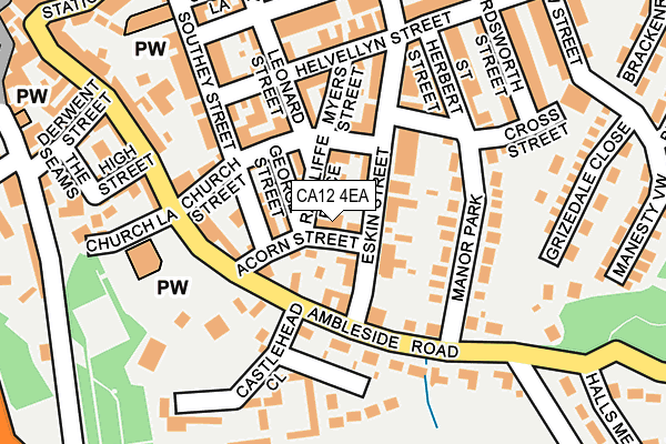 CA12 4EA map - OS OpenMap – Local (Ordnance Survey)