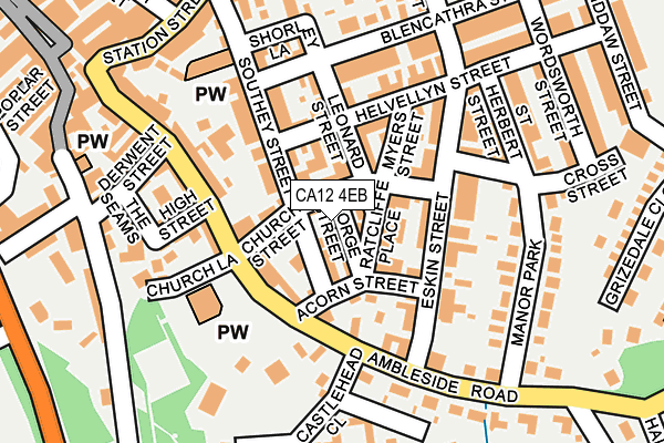 CA12 4EB map - OS OpenMap – Local (Ordnance Survey)