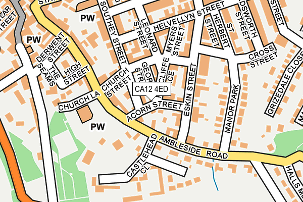 CA12 4ED map - OS OpenMap – Local (Ordnance Survey)