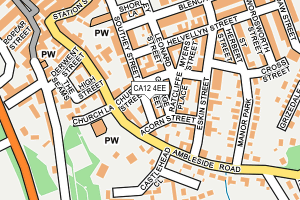 CA12 4EE map - OS OpenMap – Local (Ordnance Survey)