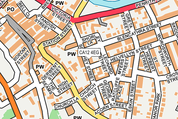 CA12 4EG map - OS OpenMap – Local (Ordnance Survey)