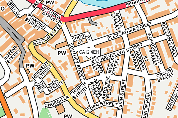 CA12 4EH map - OS OpenMap – Local (Ordnance Survey)
