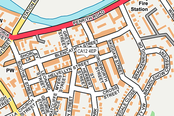 CA12 4EP map - OS OpenMap – Local (Ordnance Survey)