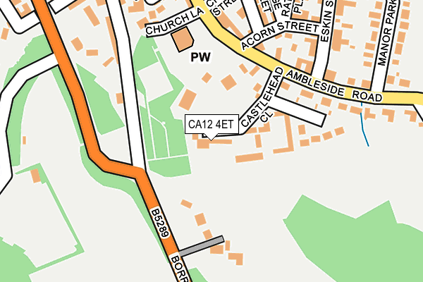 CA12 4ET map - OS OpenMap – Local (Ordnance Survey)