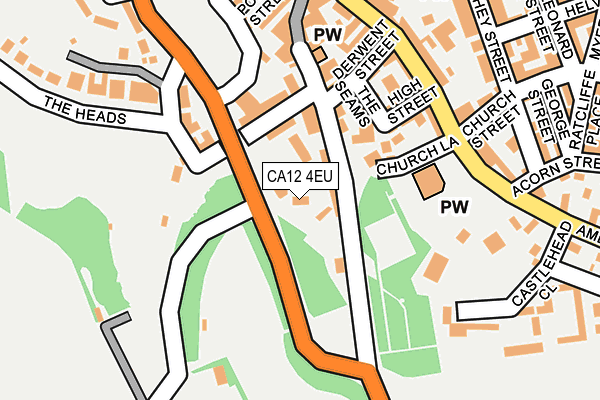 CA12 4EU map - OS OpenMap – Local (Ordnance Survey)