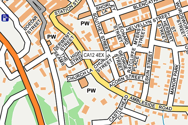 CA12 4EX map - OS OpenMap – Local (Ordnance Survey)