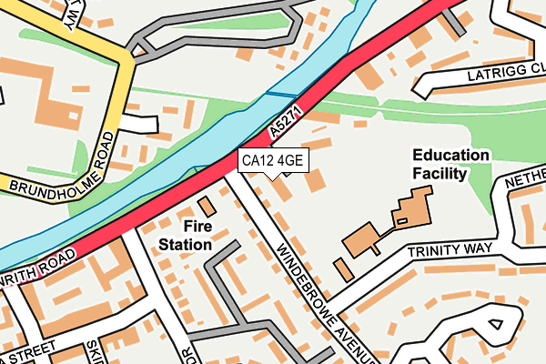 CA12 4GE map - OS OpenMap – Local (Ordnance Survey)