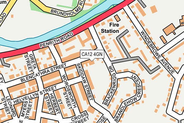 CA12 4GN map - OS OpenMap – Local (Ordnance Survey)