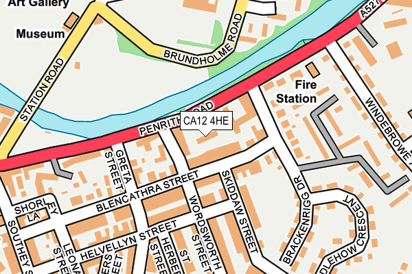 CA12 4HE map - OS OpenMap – Local (Ordnance Survey)