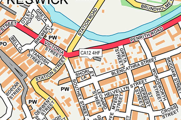 CA12 4HF map - OS OpenMap – Local (Ordnance Survey)